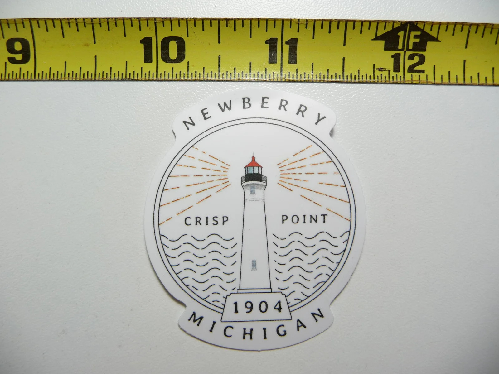 MICHIGAN NEWBERRY CRISP POINT LIGHTHOUSE SMALL STICKER DECAL TRAVEL STATE