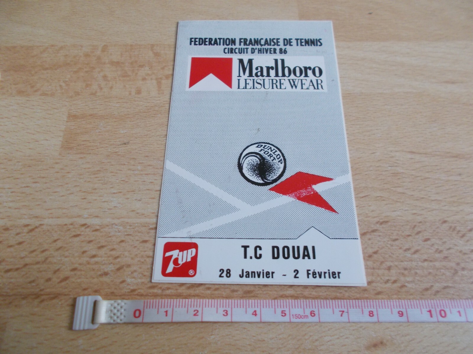 Sticker Marlboro Leisure Wear – Federation French Tennis – T.C Douai 1986
