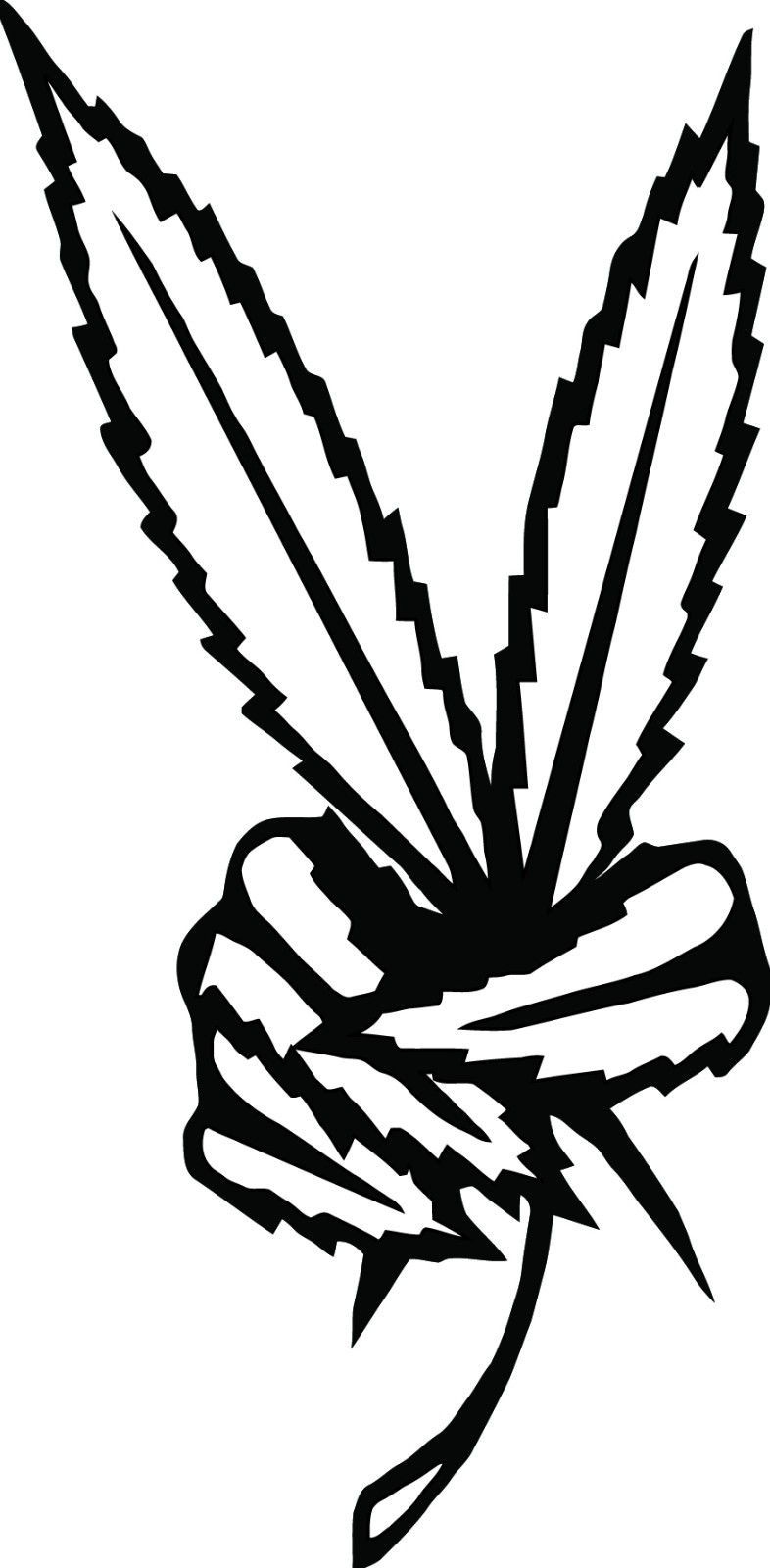 Peace Weed Leaf Decal Sticker – Vibrant Cannabis Design – 6234