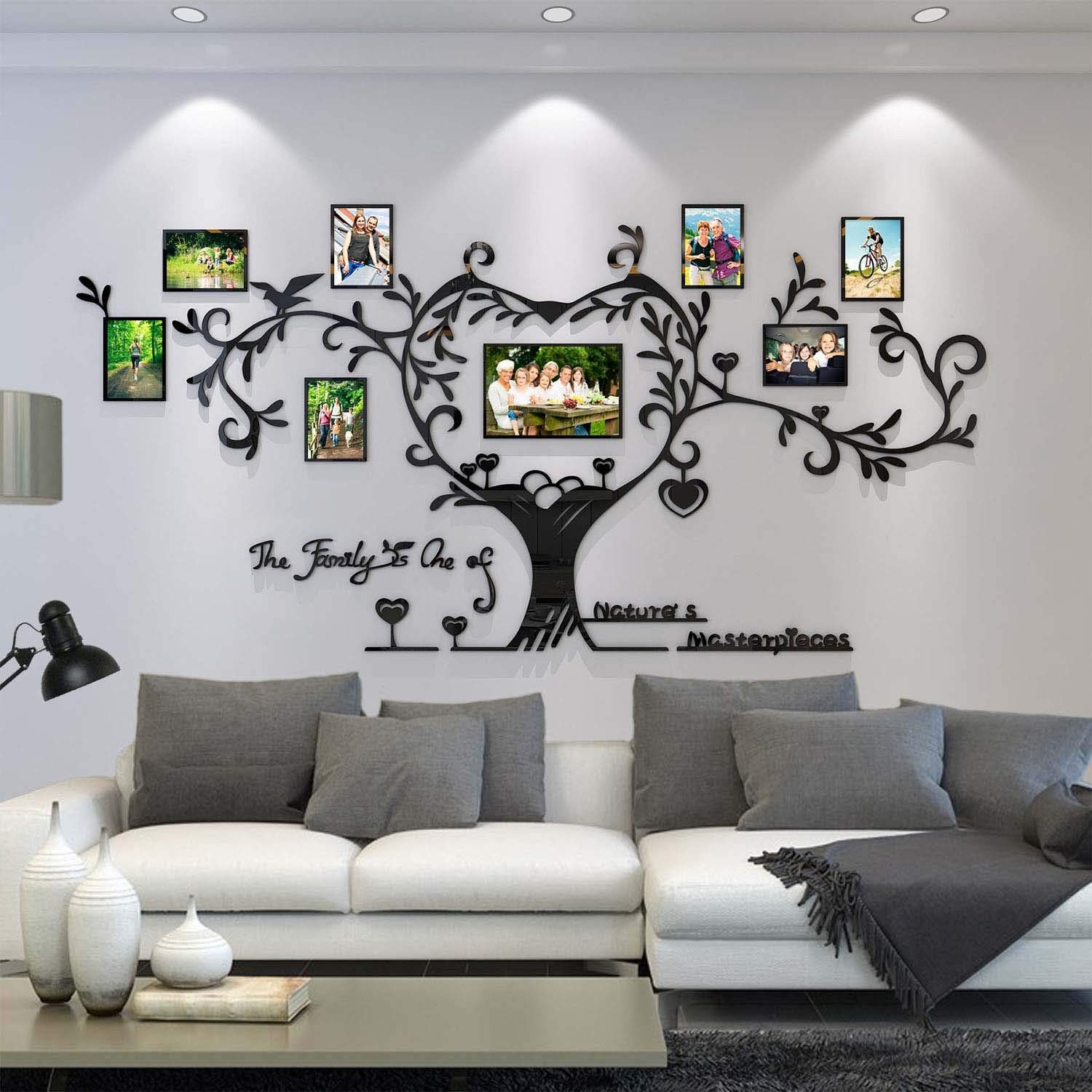 Love Family Tree Picture Frame Collage Removable 3D DIY Acrylic Wall Decor St…
