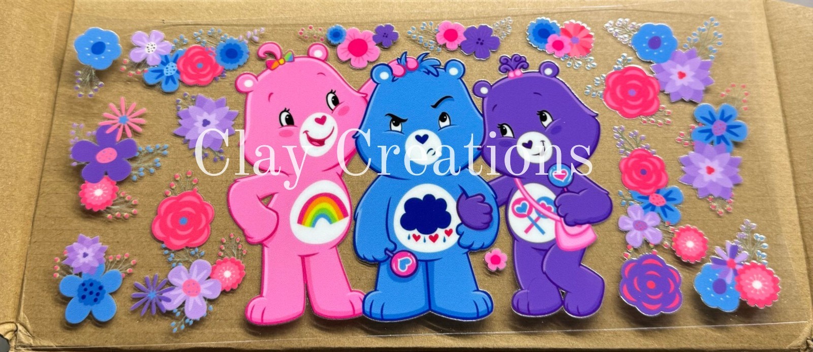 Care Bears 16oz UV DTF transfer sticker cup DIY cups