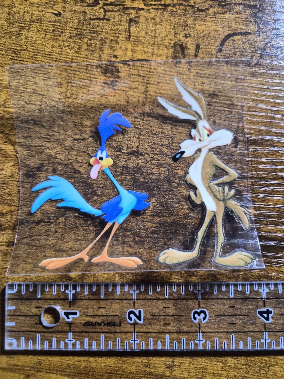 WILE E. COYOTE AND ROAD RUNNER UV DTF Decal Sticker waterproof USA NOT VINYL