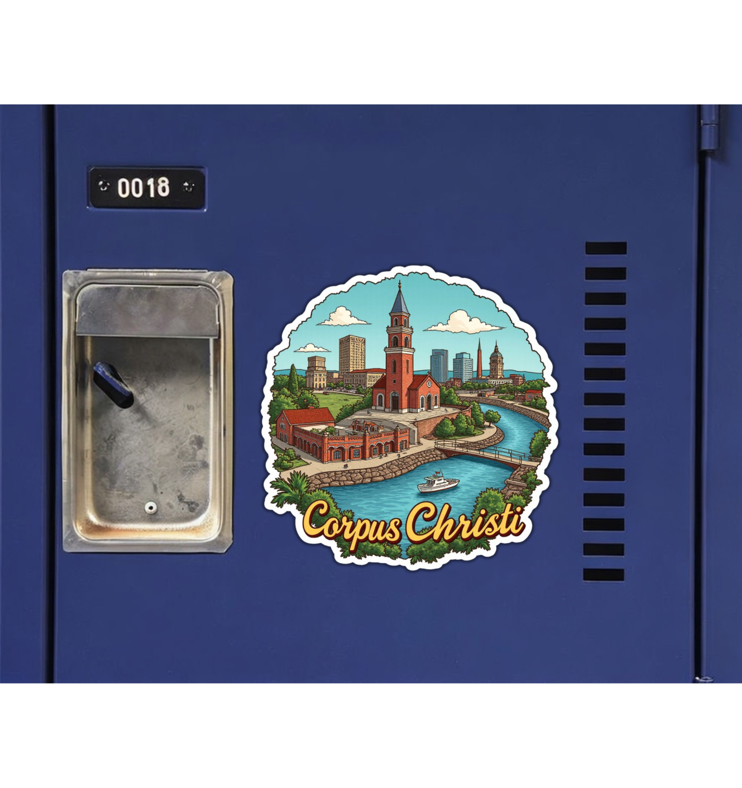 Corpus Christi Texas Fridge Magnet or Laptop Sticker