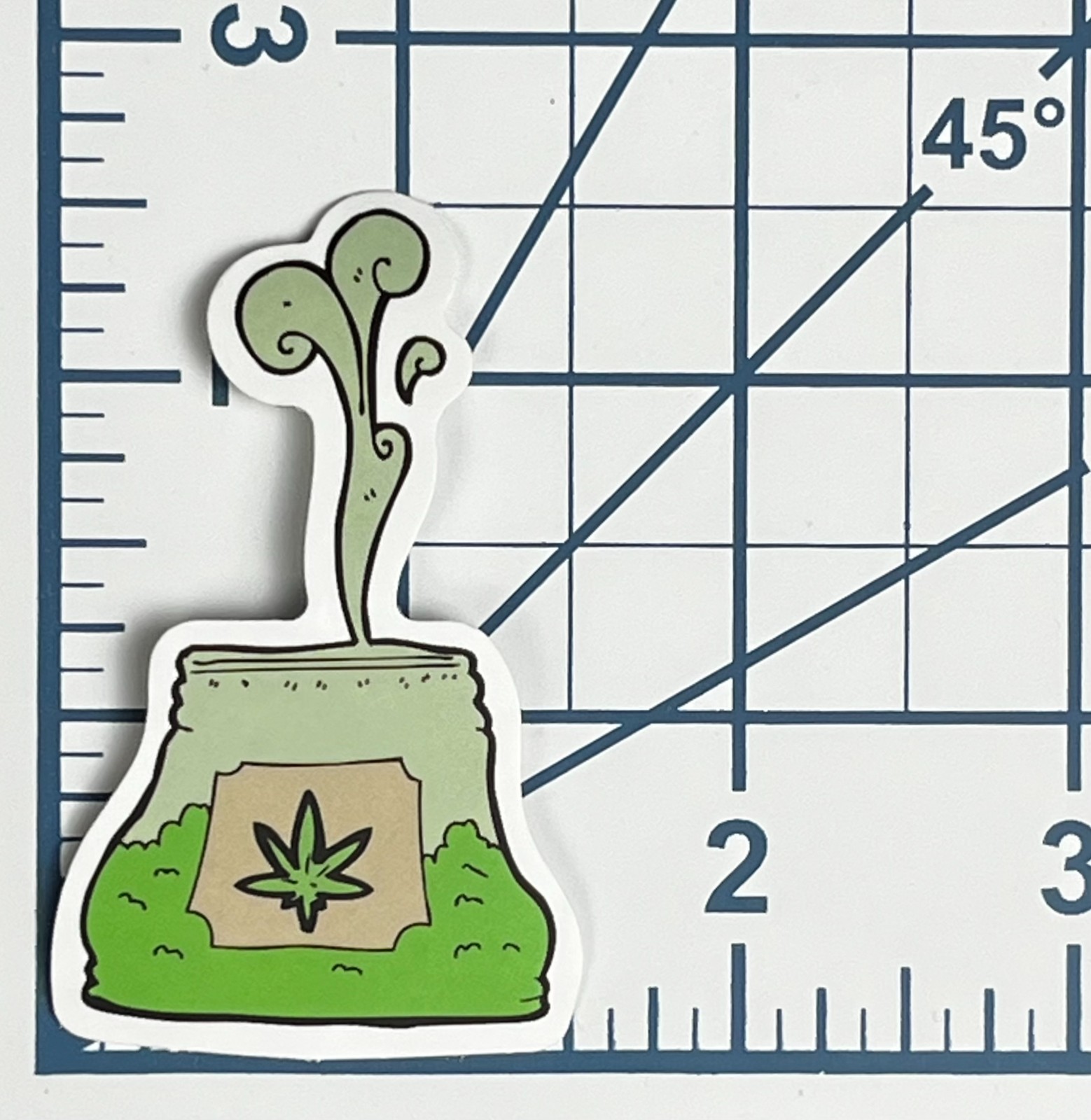 Cannabis Baggie Vinyl Sticker Weed Stash Bag Decal Smoking Stoner Gift 420 Art