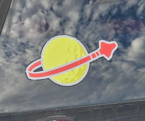 🚀 Logo Space Vinyl Printed Sticker Brick Style Spaceman Moon Rocket 🚀
