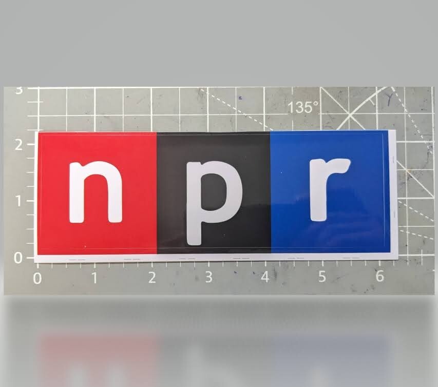 NPR Stickers National Public Radio News Radio Nerds Radio Lab Vinyl Decal 2×6"