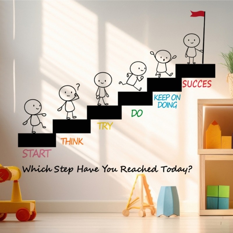PVC Classroom Decoration Wall Sticker Motivational Text Quote Office Decal