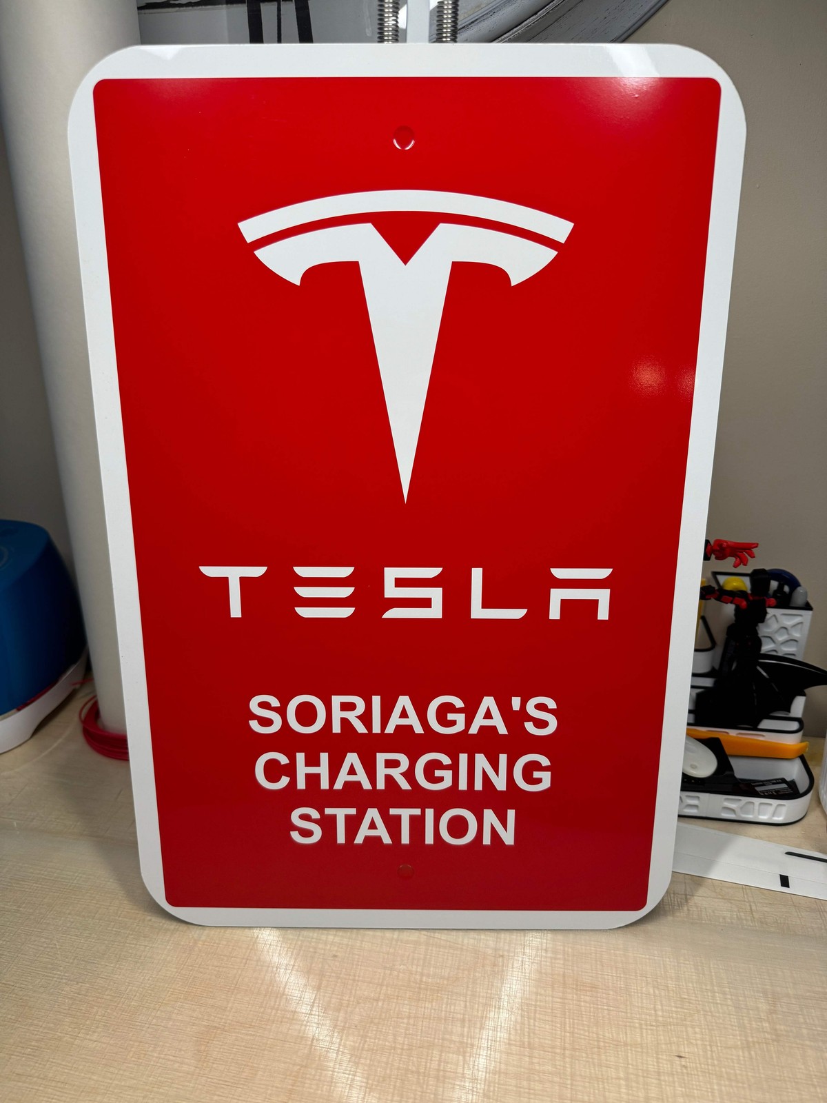 Tesla Charging Sign Wall Connector Home Mobile Charger Model 3 S X Y