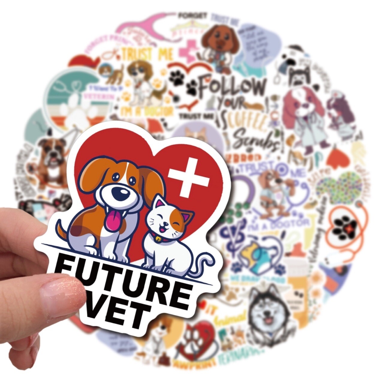 10 Random Vet Tech Animal Stickers Veterinarian Decal Laptop Hydro Free Shipping