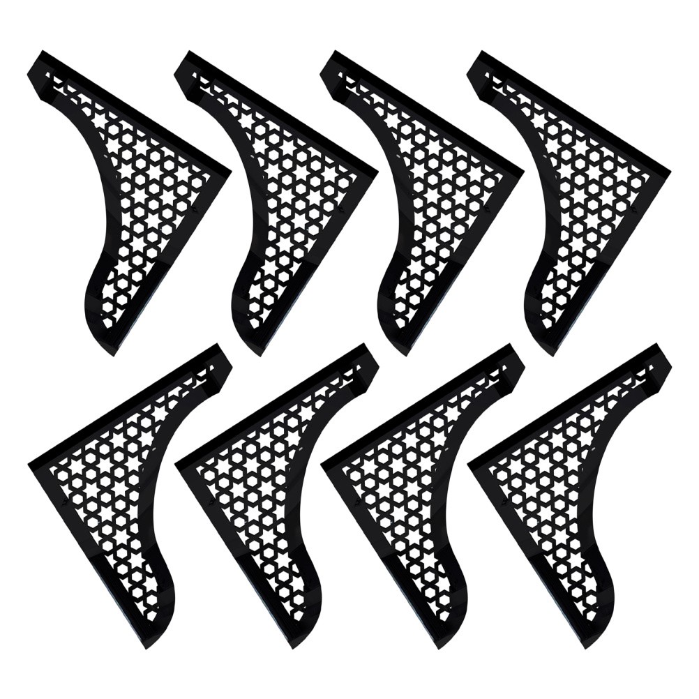 8 Pcs Removable Furniture Decoration Acrylic Mirror Corner Decals Self Adhesive