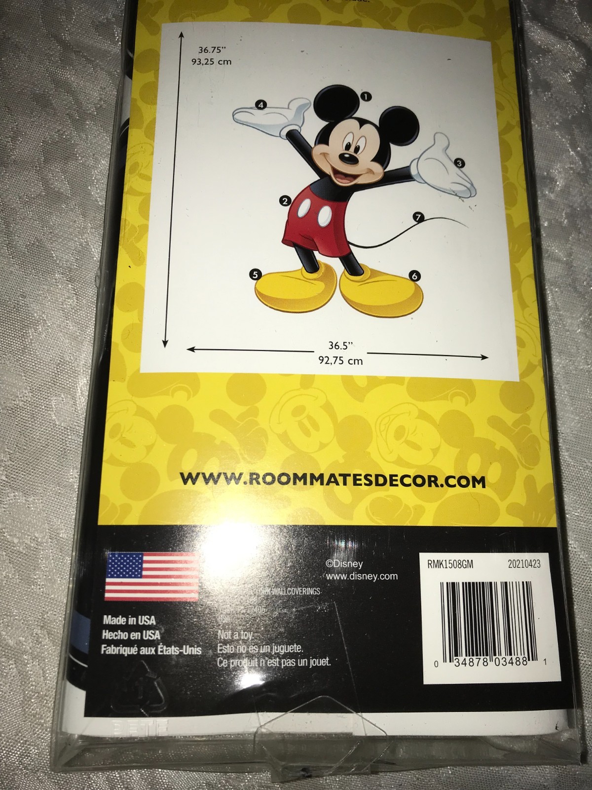 RoomMates RMK1508GM MICKEY MOUSE & Friends STICKERS Giant SET of 10 WALL DECALS
