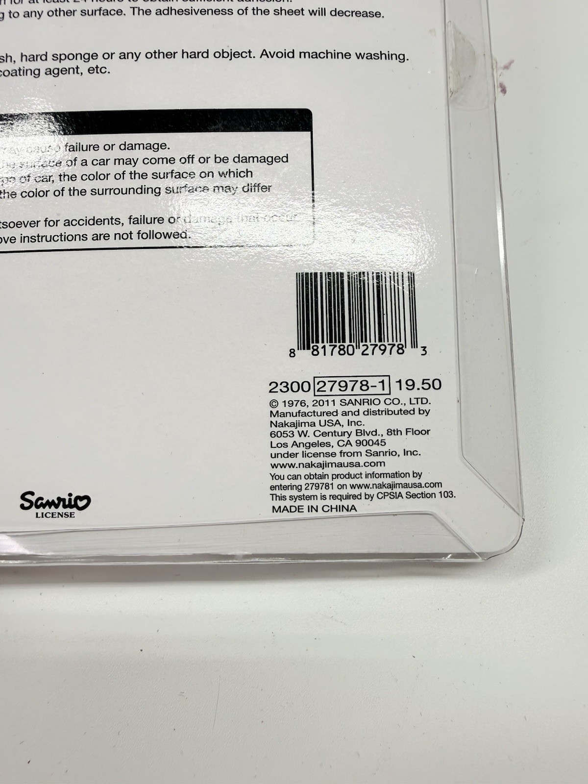 Official Licensed Plastic Emble Decal Chrome Sanrio Hello Kitty 2 Pieces 2011