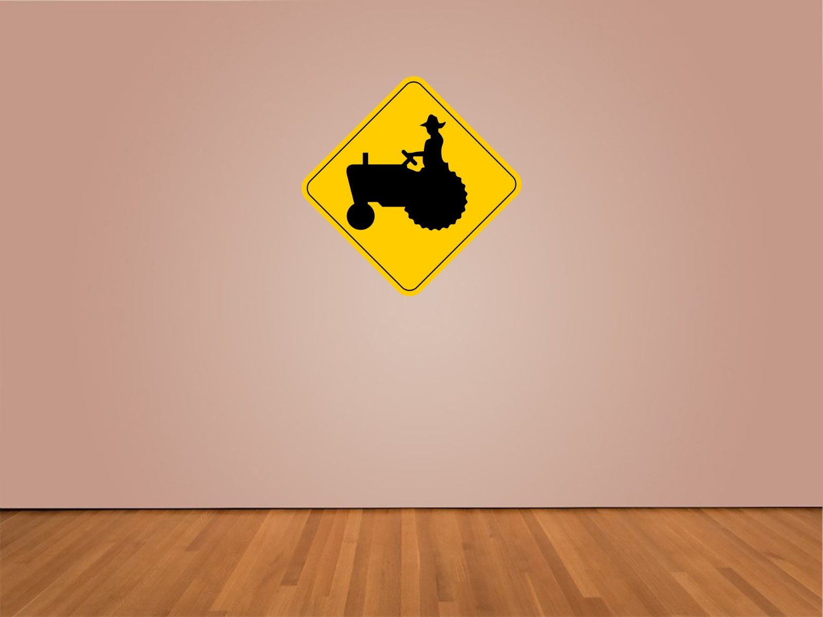 Tractor Crossing Sign Indoor Wall Vinyl Decal Sticker 5" – 34" kids decor