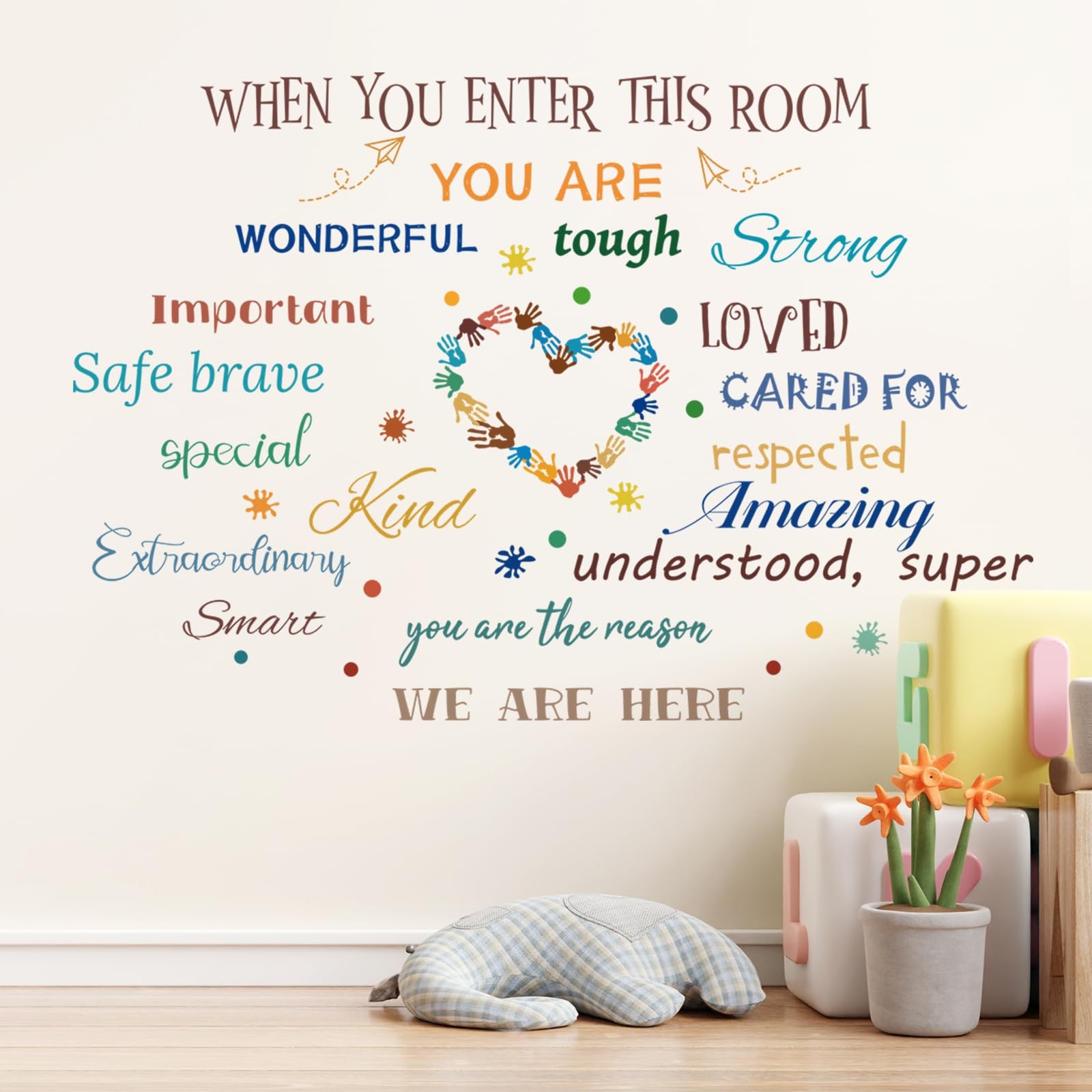 Colorful Inspirational Quote Wall Decals Motivational Positive Phrase Wall St…