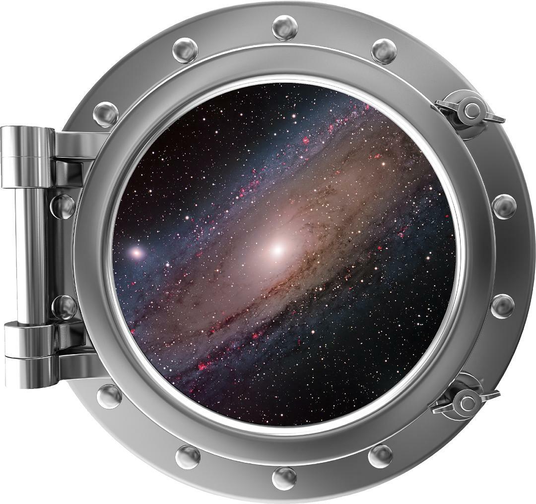 PortScape Milky Way Galaxy 1 Space Porthole Window Wall Decal Vinyl Wall Sticker
