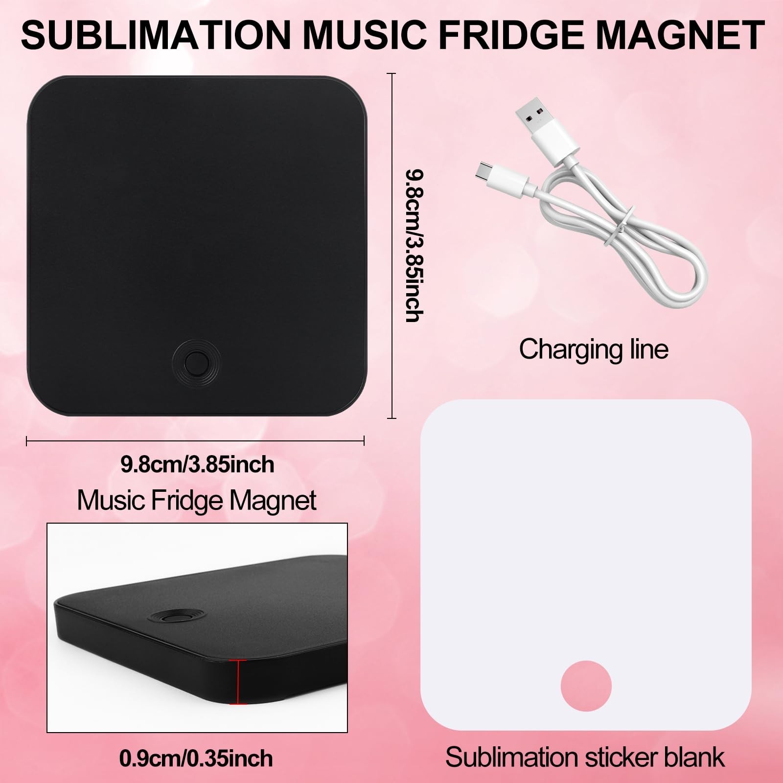 Sublimation Music Fridge Magnet Blank-Personalized Music Fridge Magnets,Print…