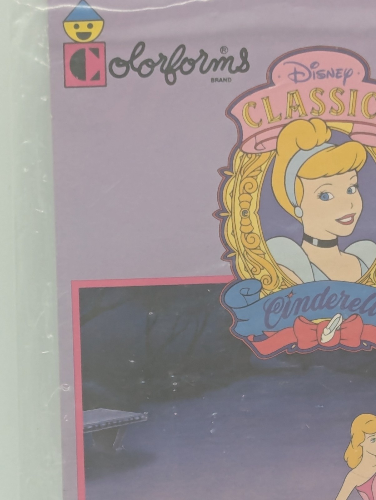 Colorforms Travel Pak Cinderella Princess Cling Scenes Reusable Fun Glitter