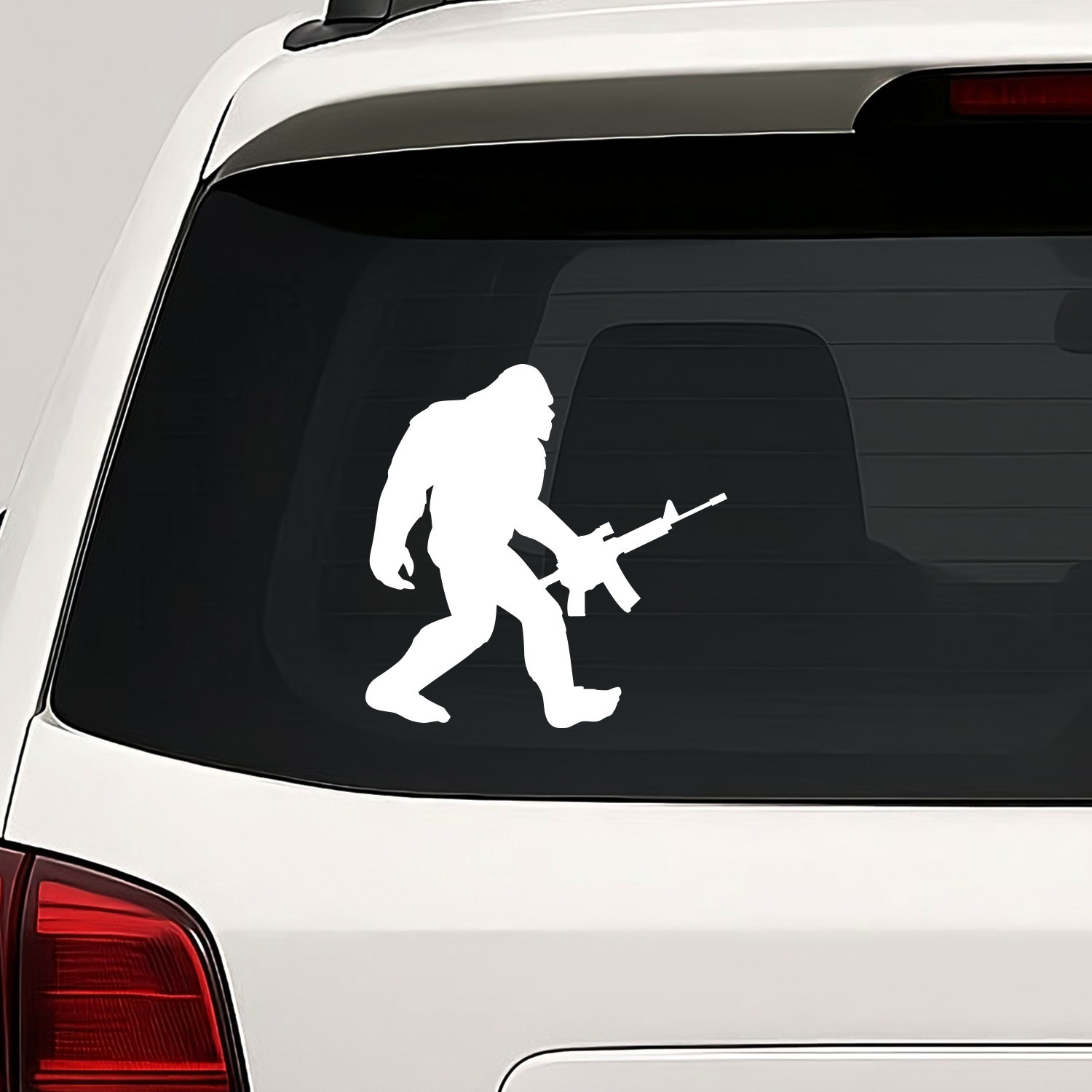 Sasquatch Rifle Vinyl Die Cut Decal Sticker – Bigfoot Yeti Gun Rights 2A AR15