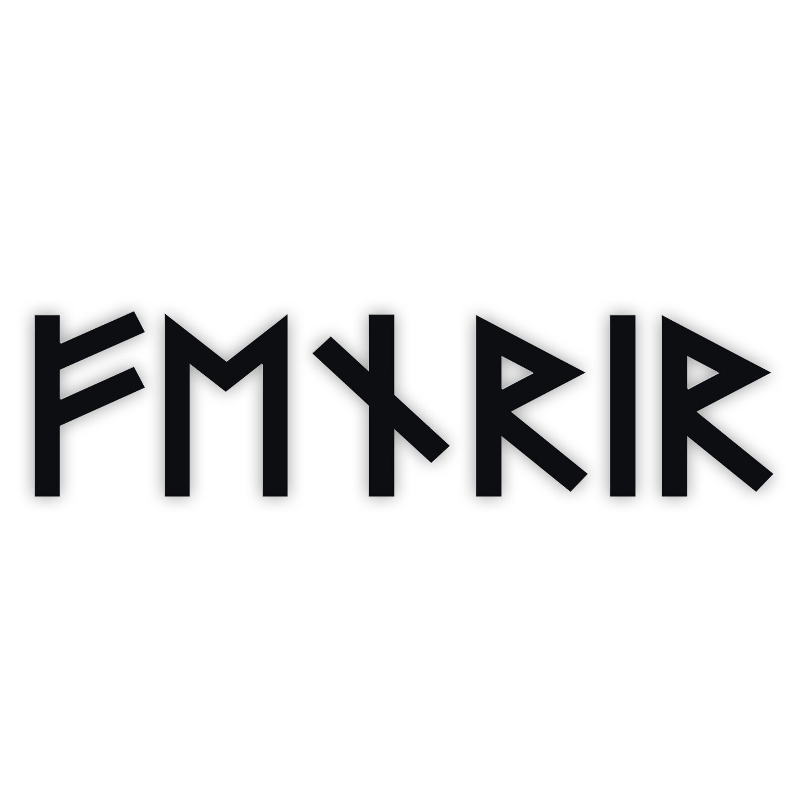 Fenrir in Futhark Vinyl Decal – Elder Viking Norse Wolf – Die Cut Sticker