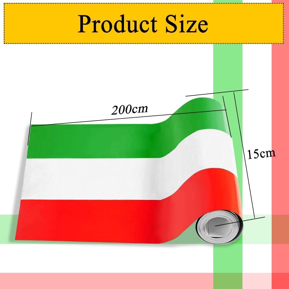 78"x5.9" Italy Flag Color Stripe Decal Sticker Decoration, DIY Modifed Stripe…