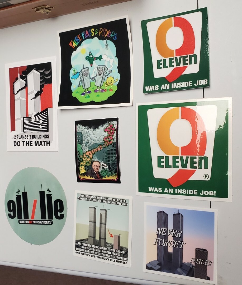 Alex Jones inspired STICKERS 9 Pack LOT September 11th INFO WARS Jason Bermas 😀