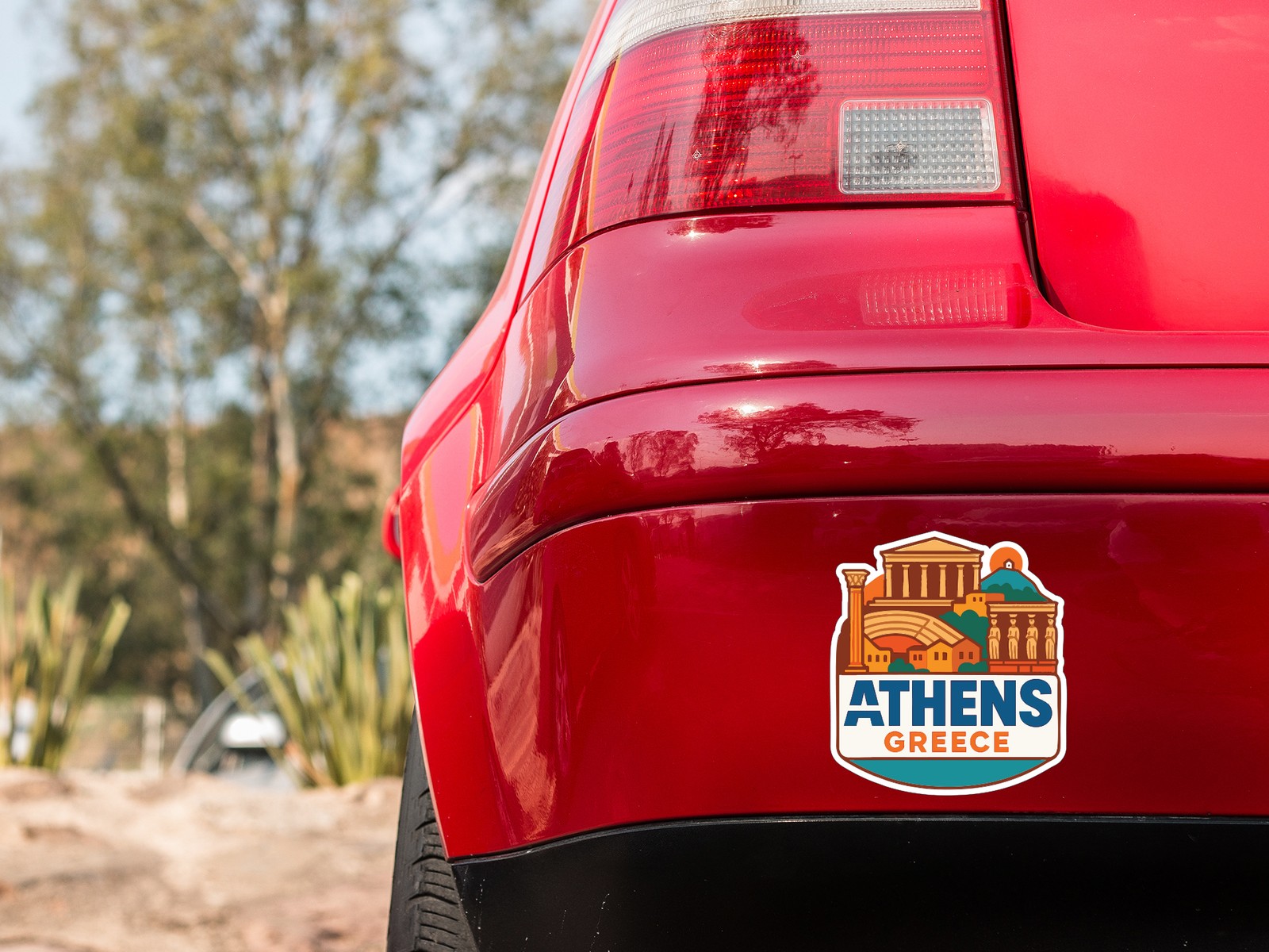 Athens Greece Sticker Decal Vinyl Die-Cut City Skyline Landmark Design