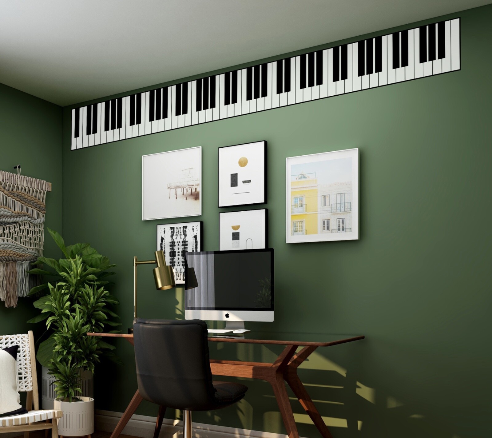 Piano Keys Graphic Wall Decal Sticker. Music Wall Art Decor. Classroom Decor.