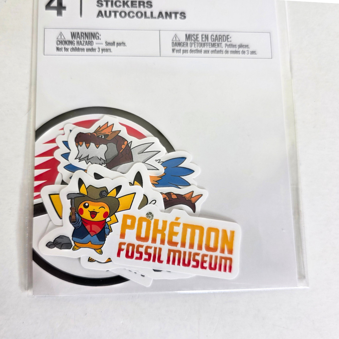 Pokémon Center Pokemon Fossil Museum Collection Stickers – NEW SEALED