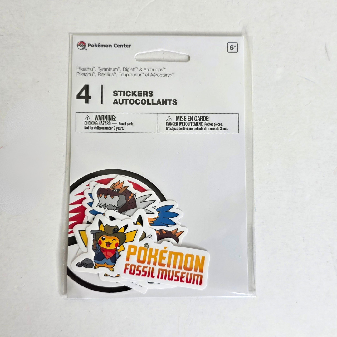 Pokémon Center Pokemon Fossil Museum Collection Stickers – NEW SEALED
