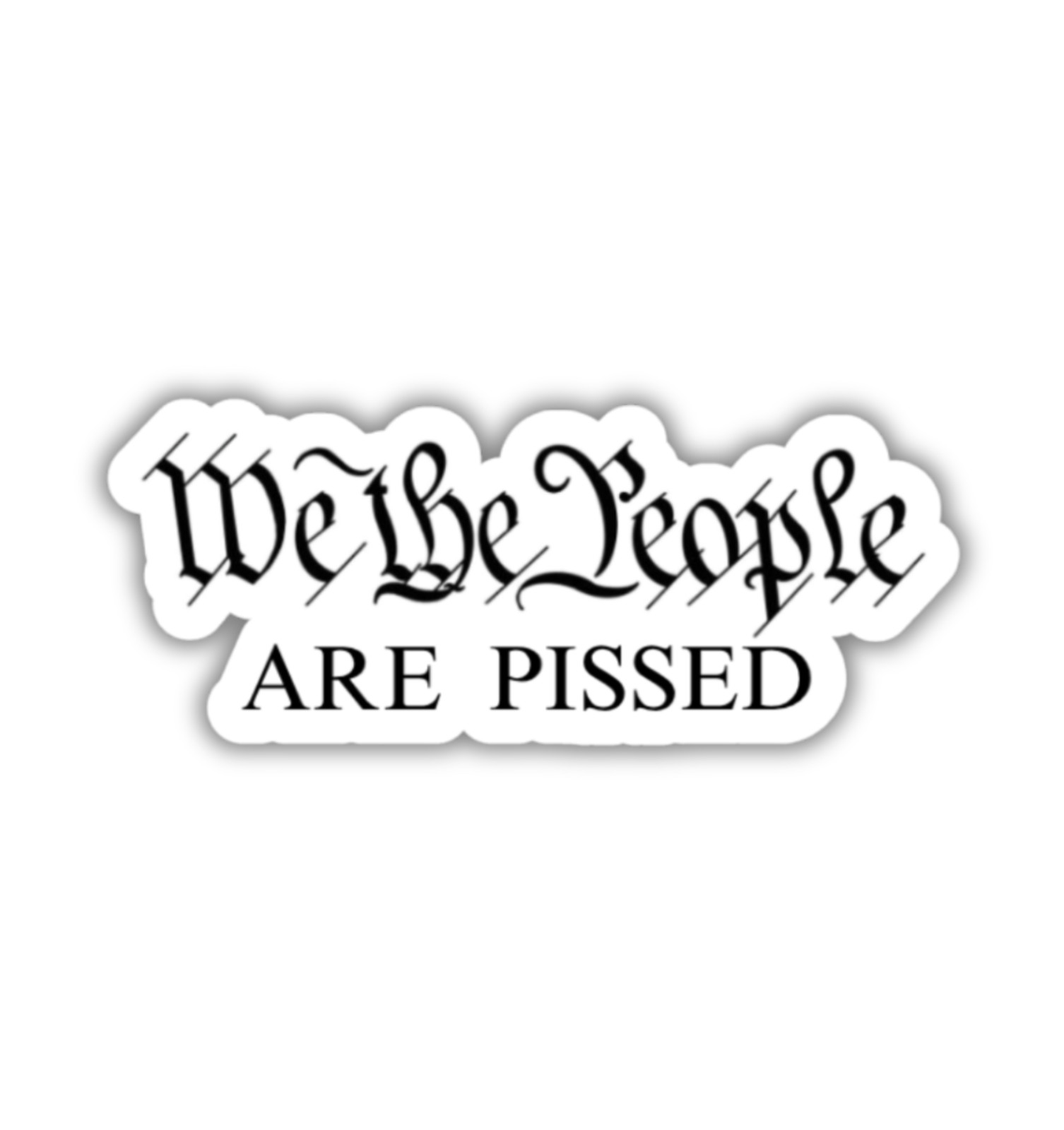We The People Are Pissed Fridge Magnet or Laptop Sticker