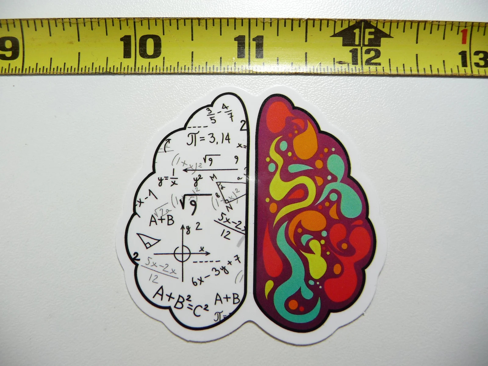 MATH BRAIN CREATIVE REASONING SMALL STICKER DECAL TEACHER STUDENT SCHOOL COLLEGE