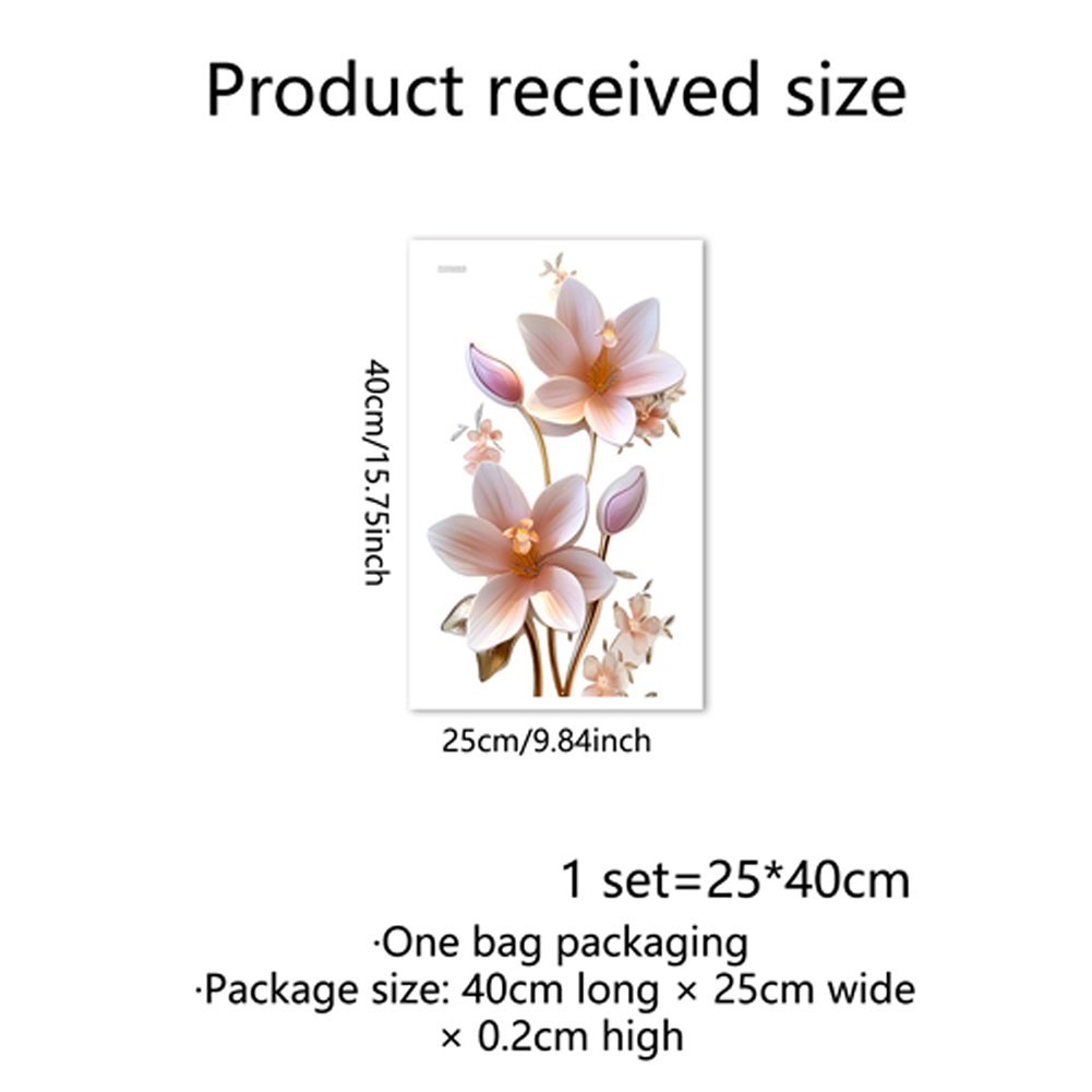 Vibrant and Stylish Wall Decor featuring 3D Floral Patterns Easy to Apply