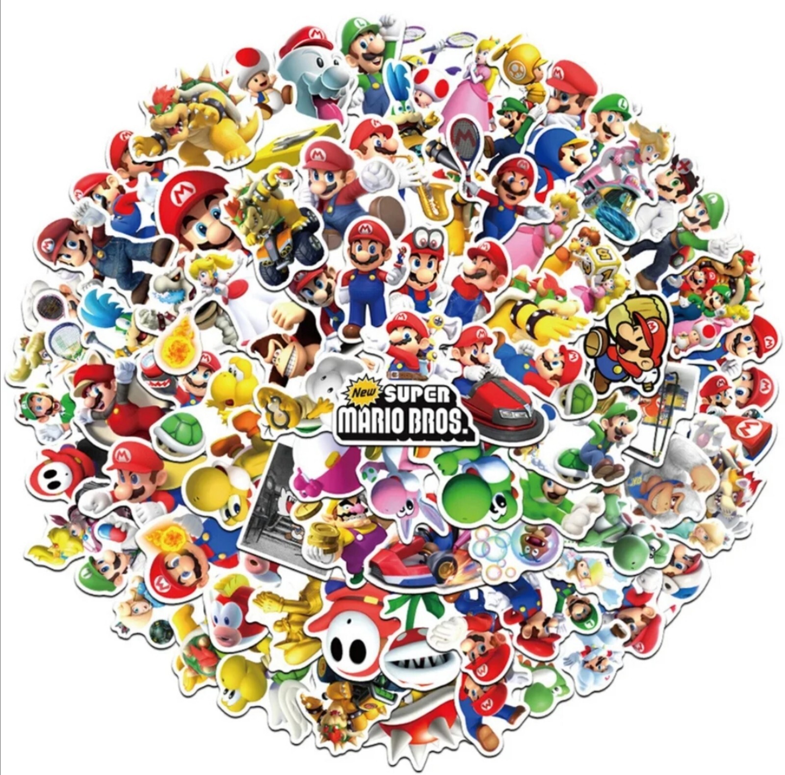 10 PCS Mario Party Super Mario Video Game Characters Stickers BRAND NEW