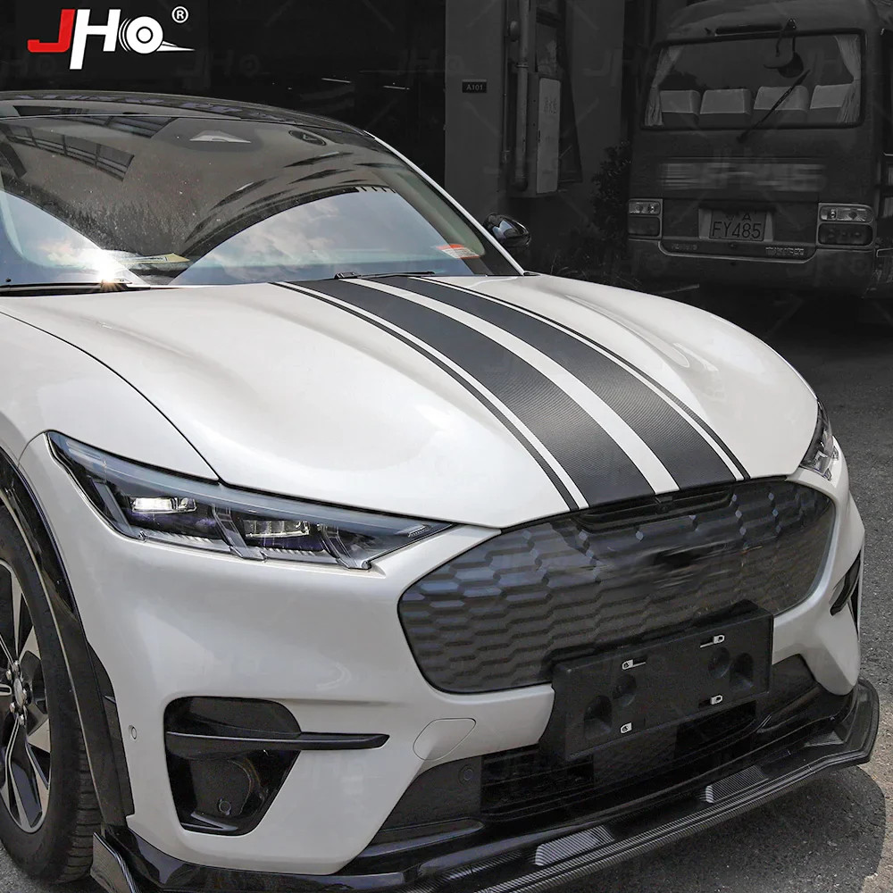 Aftermarket Ford Mustang Mach-E Hood & Body Stripe Decal Kit – 3D Carbon Fiber V