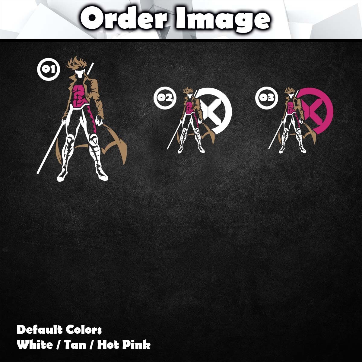 Gambit X-Men Marvel Vinyl Decal Sticker (Comics Car Laptop PC Tower Decor)