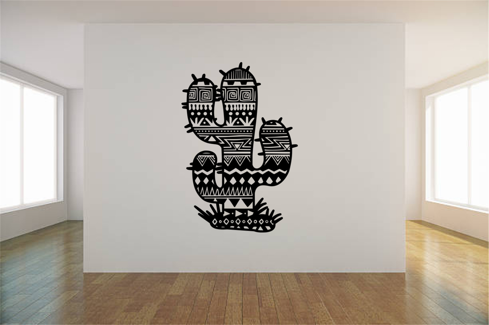 Aztec Desert Cactus Vinyl Wall Sticker Decal 22"x32" Colors