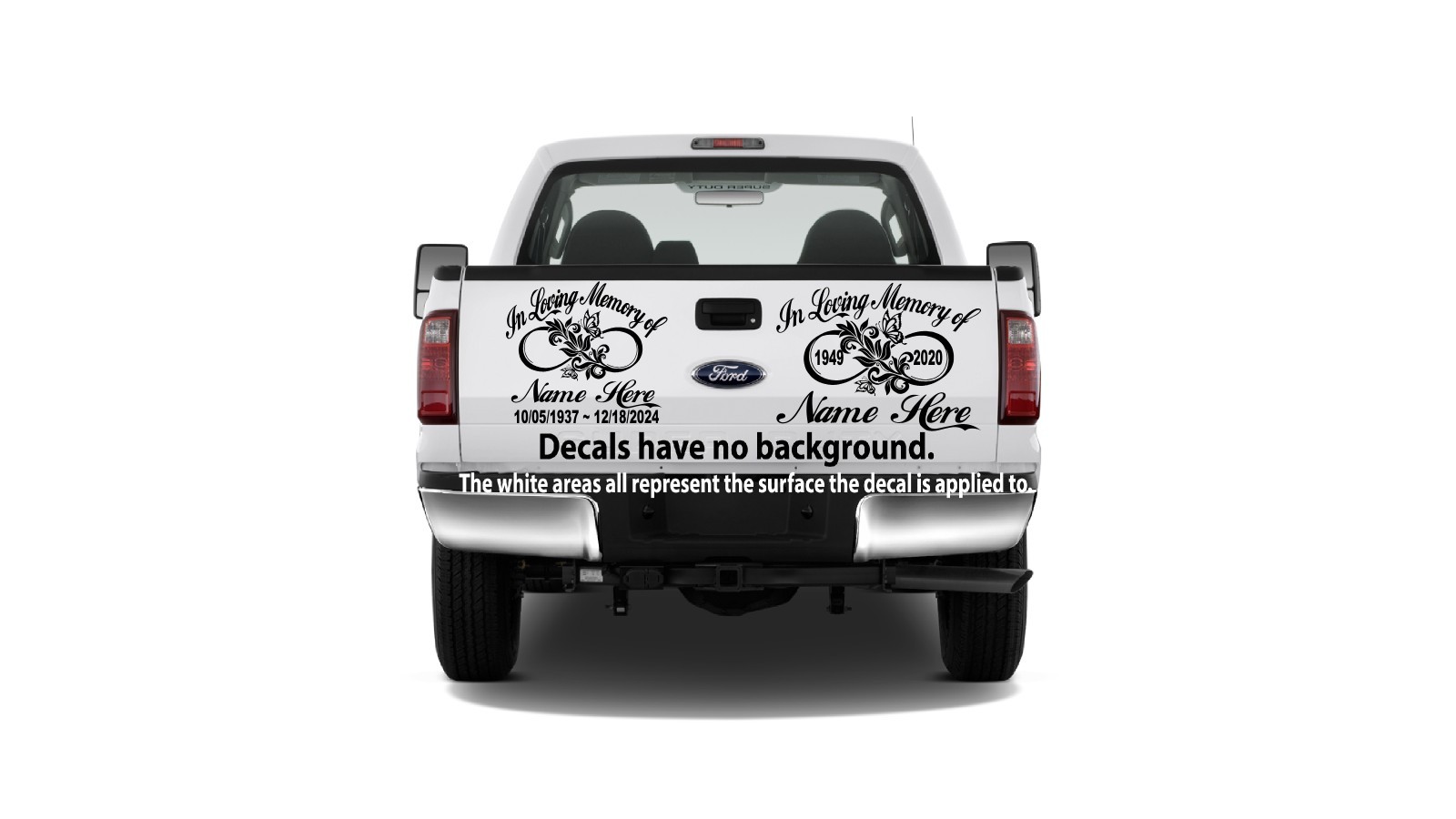 In Loving Memory Decal Infinity Heart Forever Butterfly Car Window Vinyl Sticker