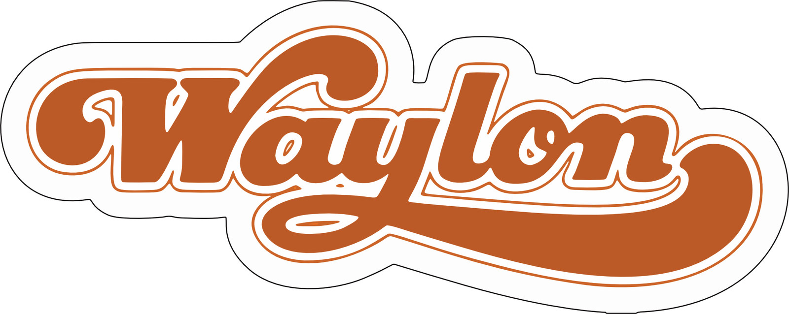 Waylon Jennings Official Logo Sticker J002S