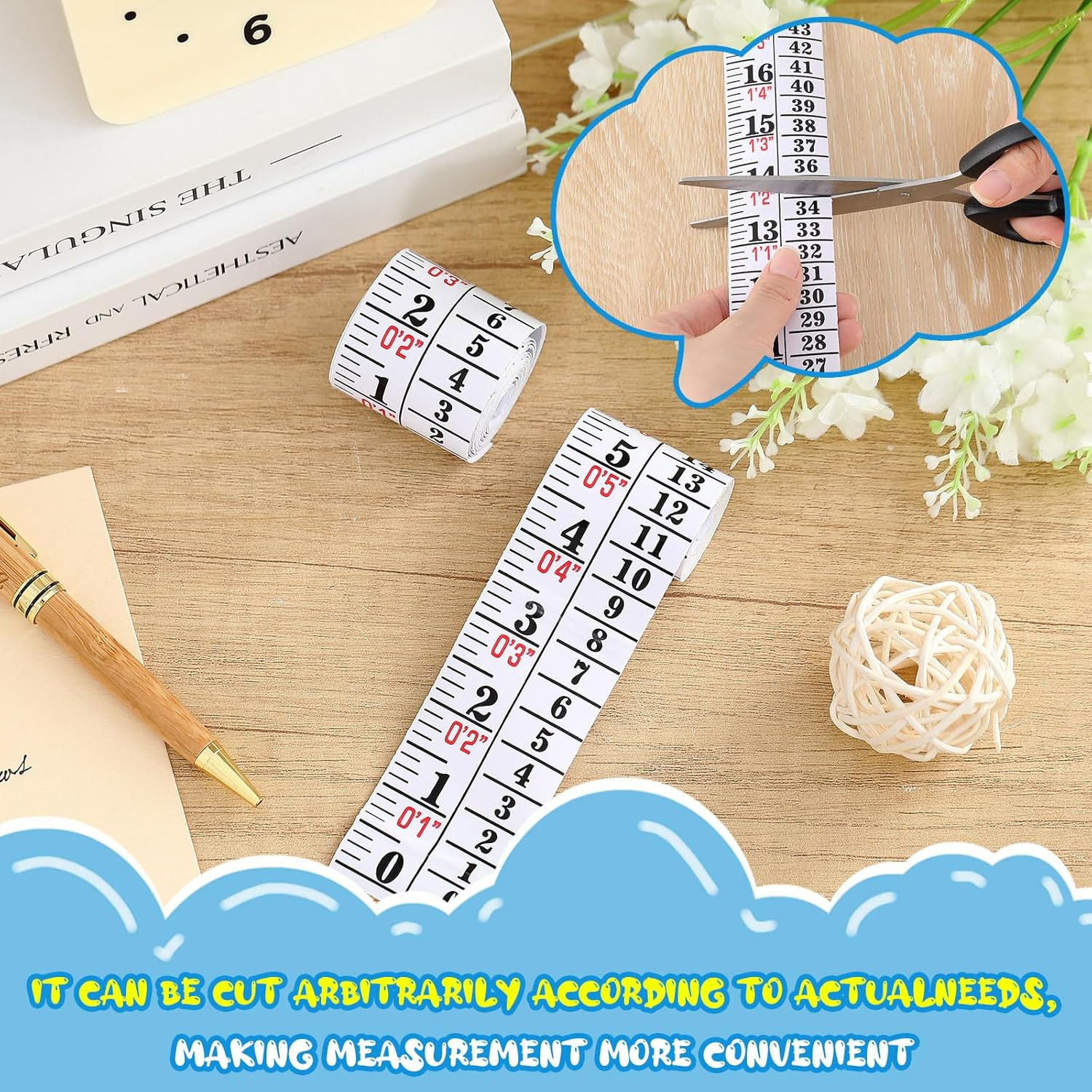 Growth Chart Wall Labels Height Indicator Tape Ruler White