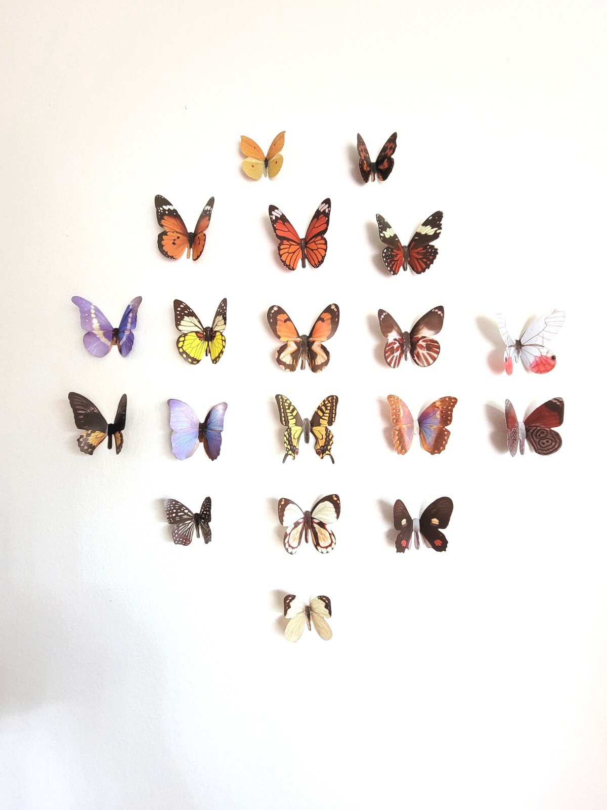 19 pcs 3d small butterfly wall decor, party, wedding, diy, home decoration