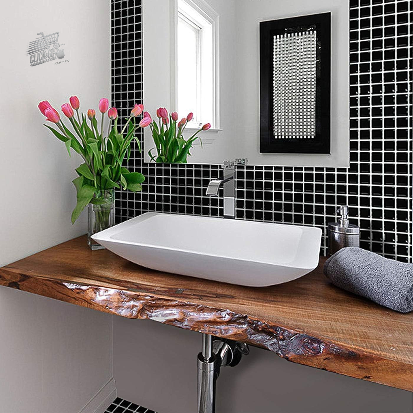 3D Tile Stickers Mosaic Tiles Sticker PVC Kitchen Bathroom Waterproof 4