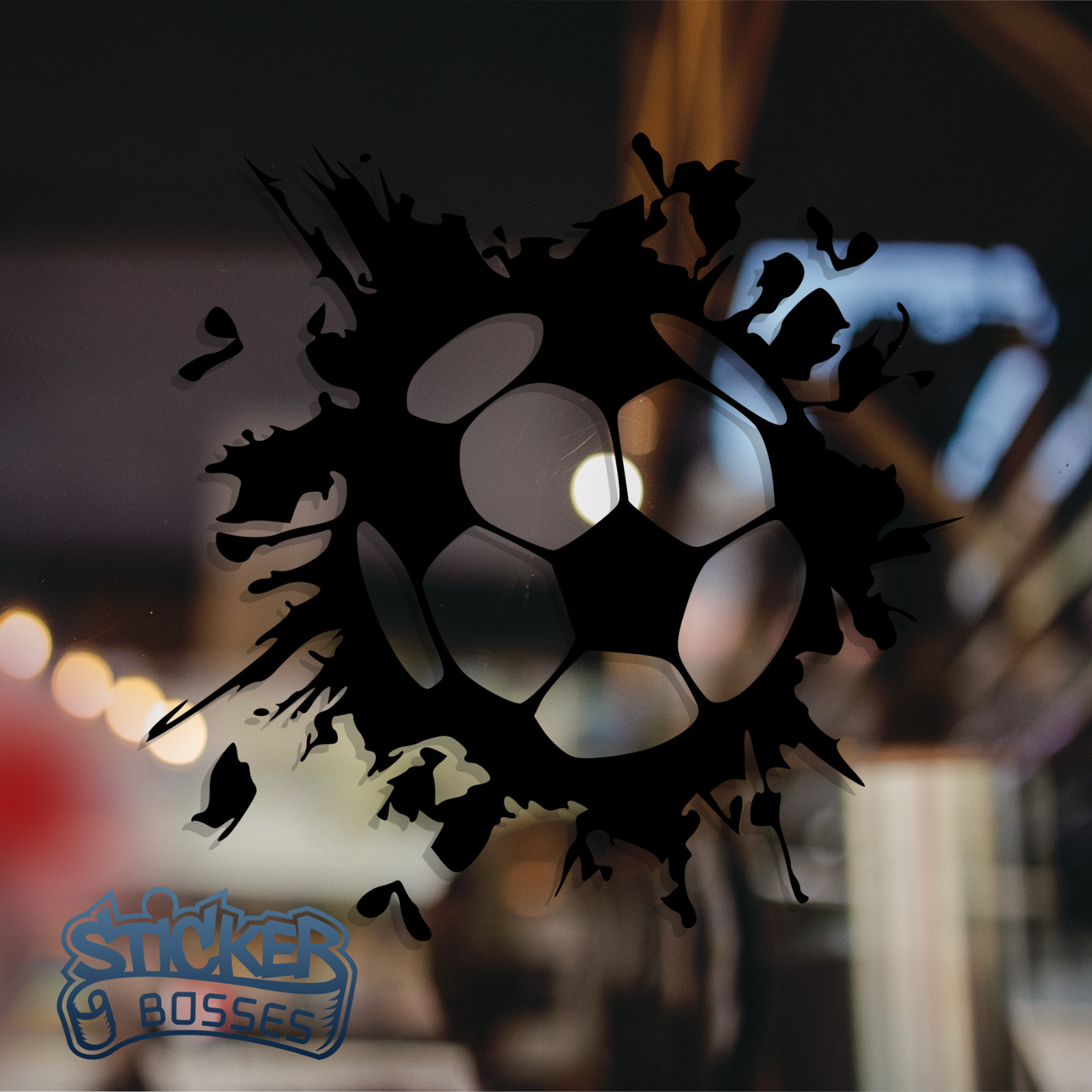 Soccer Ball Splatter Vinyl Decal Sticker Car Sports Grunge