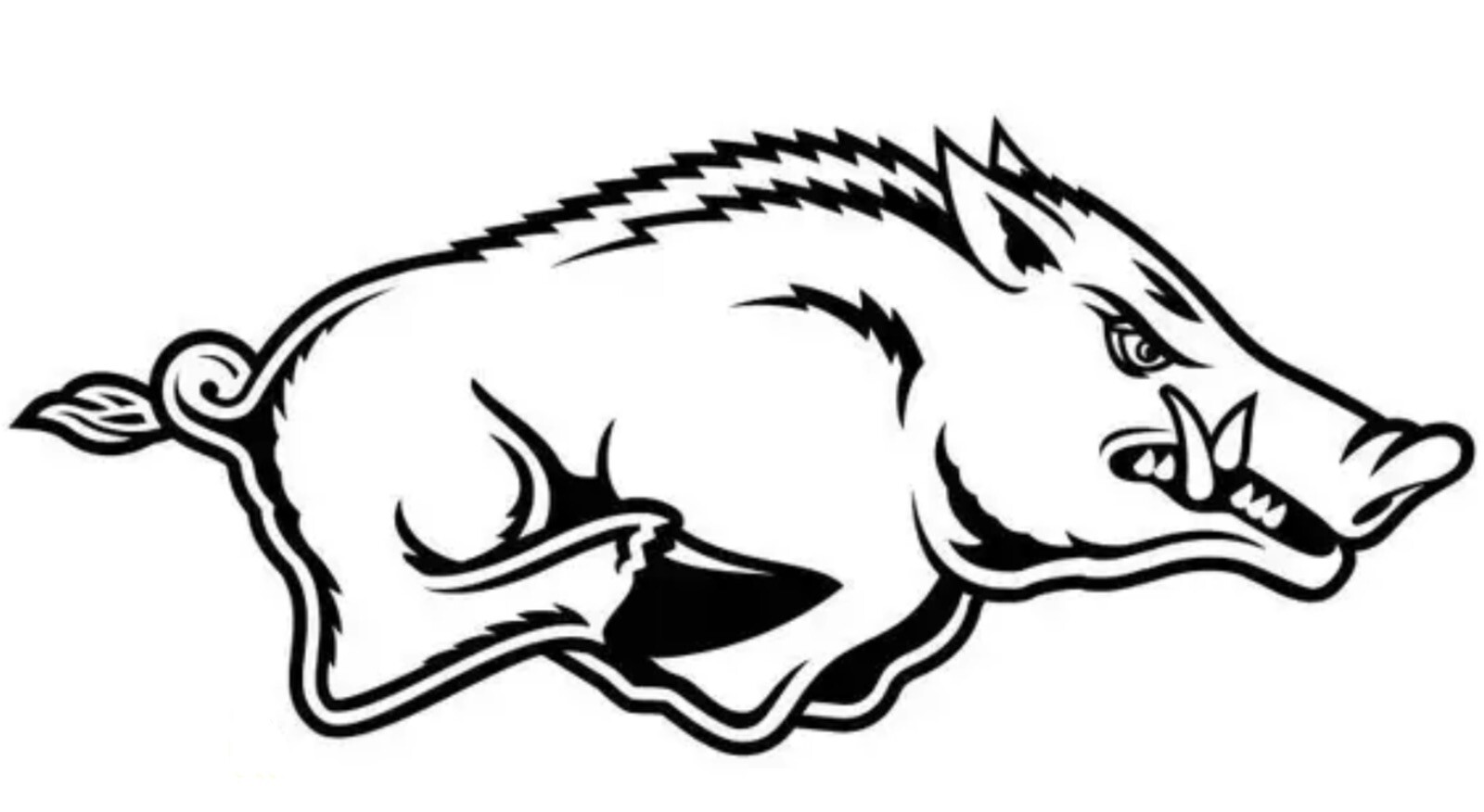 Arkansas Razorbacks / Vinyl Decal Sticker White 6x5in
