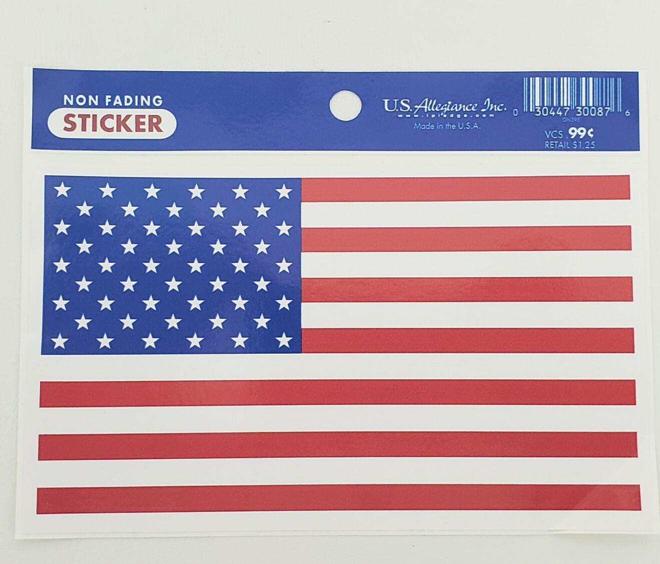AMERICAN FLAG – 3.5" x 6" – Sticker Decal – Long Lasting Non Fading – USA