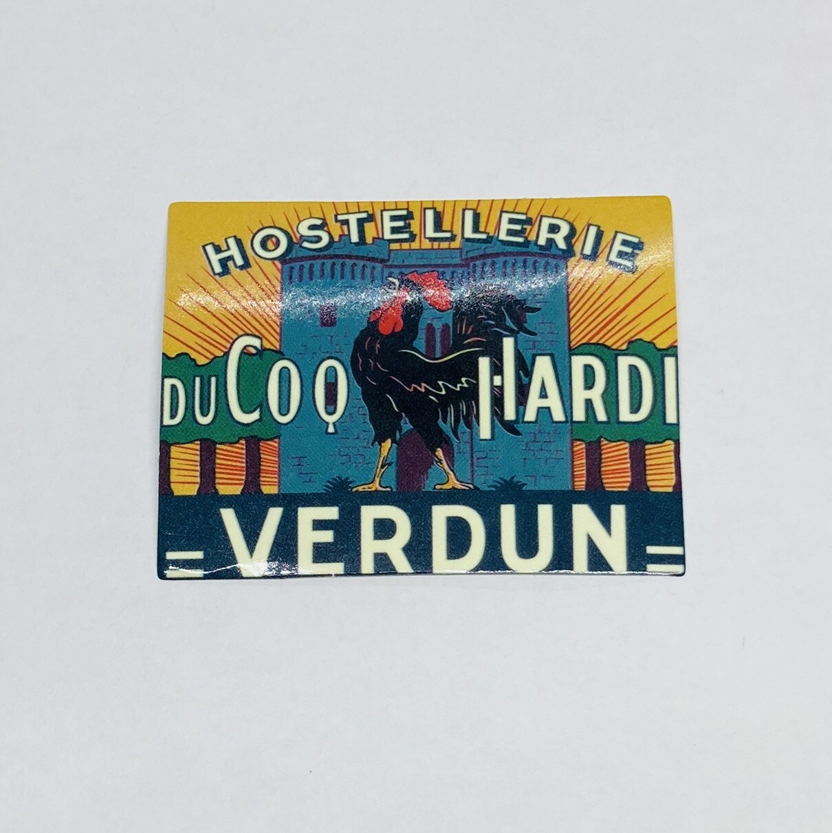 Hostellerie Hotel Sticker Verdun France Art Decal Vinyl Travel Souvenirs Tc6