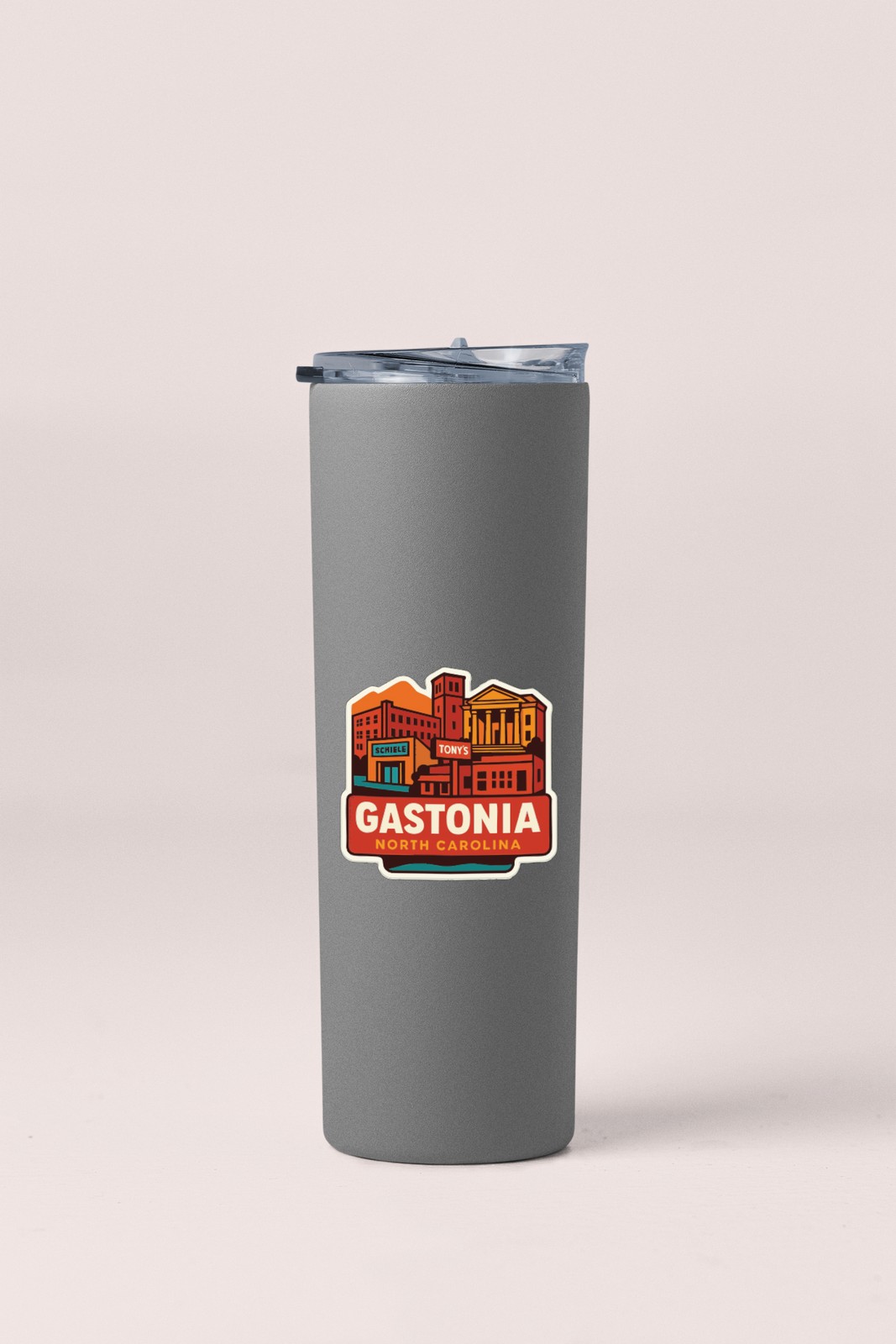 Gastonia North Carolina Sticker Decal Vinyl Die-Cut City Skyline Landmark Design