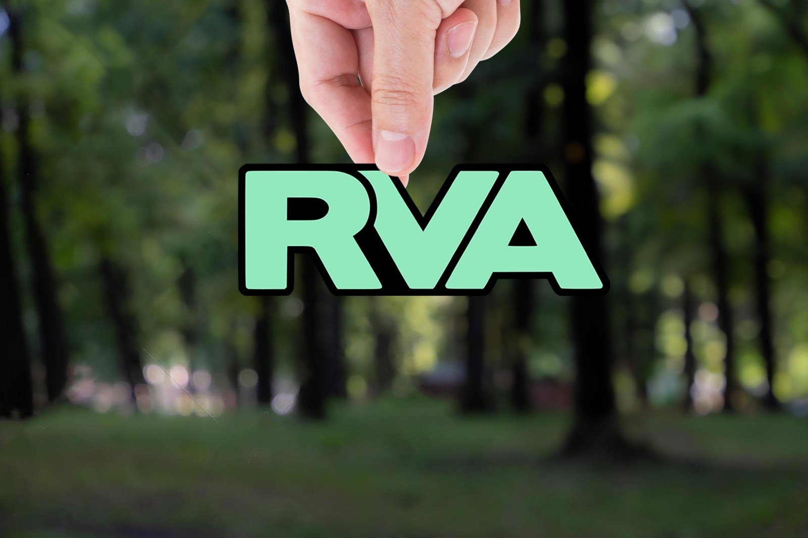 RVA Vinyl Decal: Richmond Virginia Car Sticker Seafoam Color