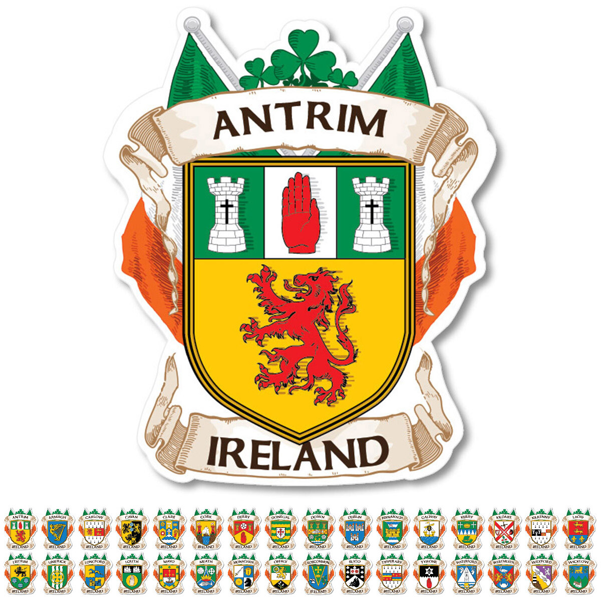County Antrim Ireland Irish Decal Sticker