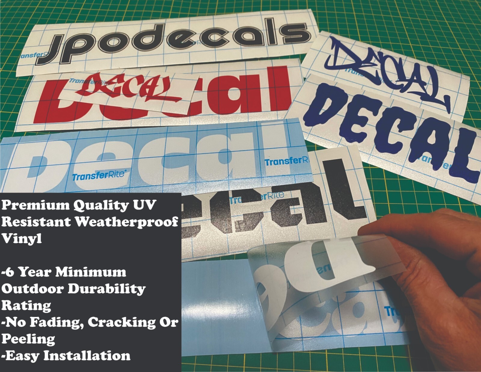 Custom Text Sticker Decals Vinyl Lettering – ANY TEXT – ANY FONT – VINYL DECALS