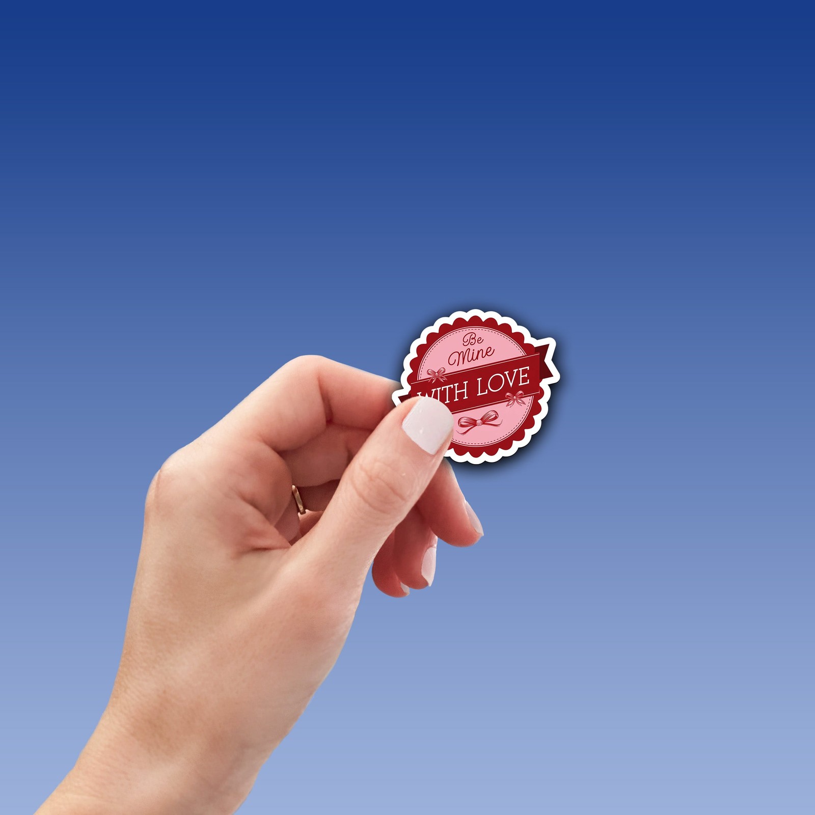 Be Mine With Love Vinyl Sticker